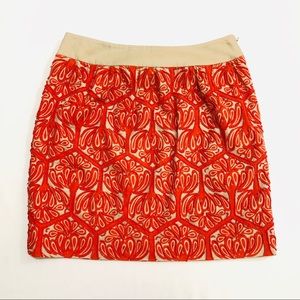 Anthropologie Maeve | Orange Beaded Mini Skirt Sz2